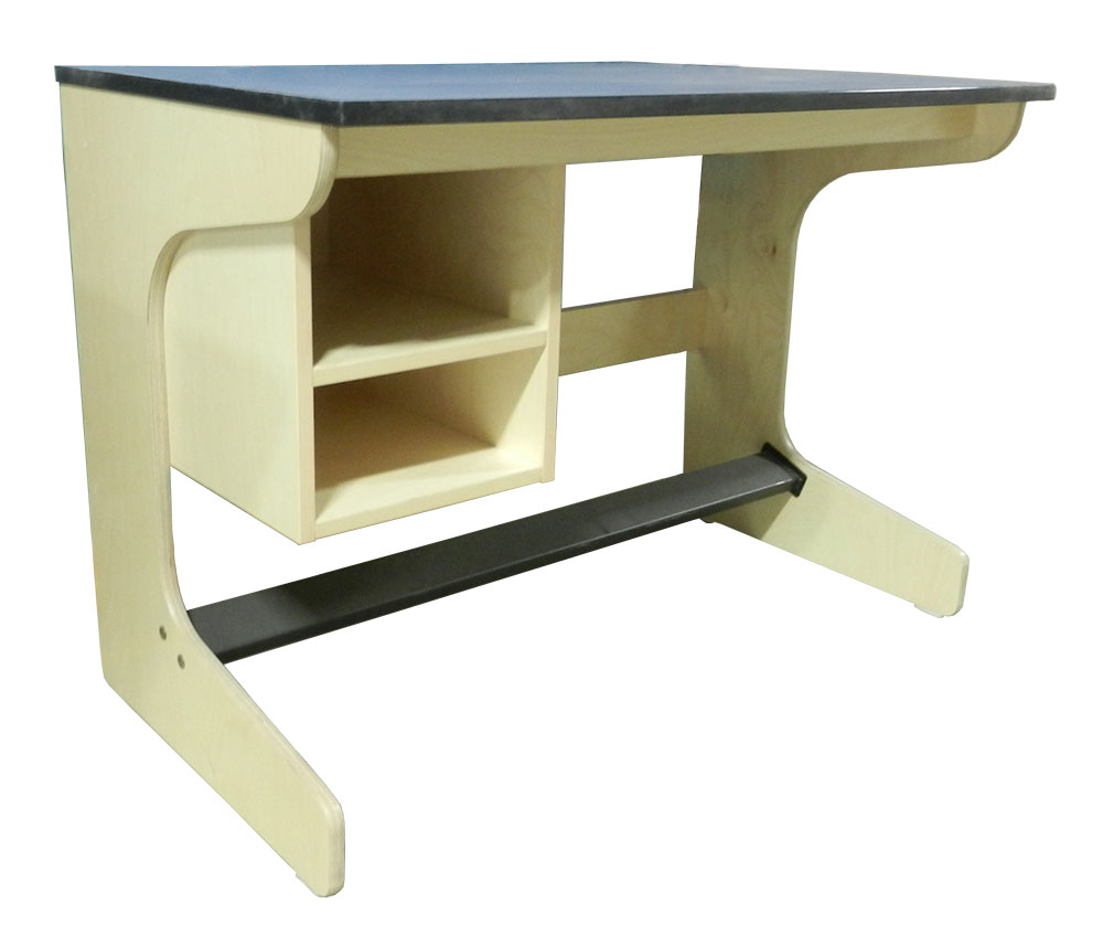 Aero Cantilever Study Desk w\/2 Storage Compartments, 42\u2033W